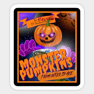 B-Movie Poster - Pumpkin Halloween Sticker